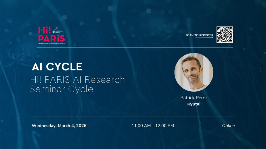 AI Seminar Cycle – with Patrick Pérez (Kyutai)